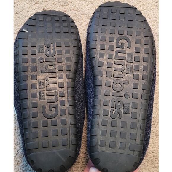 Gumbies Outback Slippers Navy Gray Felt Indoor Lounge Shoes Unisex EUC M11/W12 main image 7